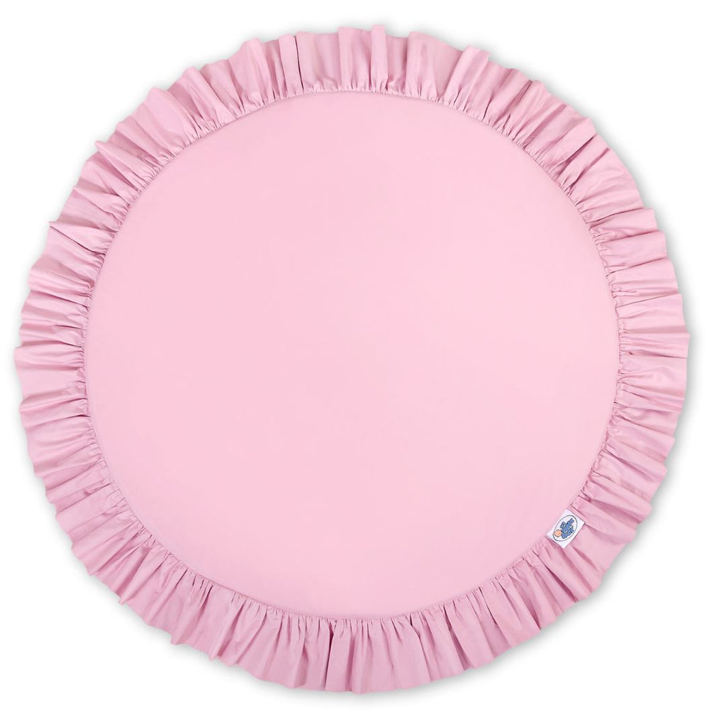 Spielmatte Baby – Runde Krabbelmatte mit Rüschen