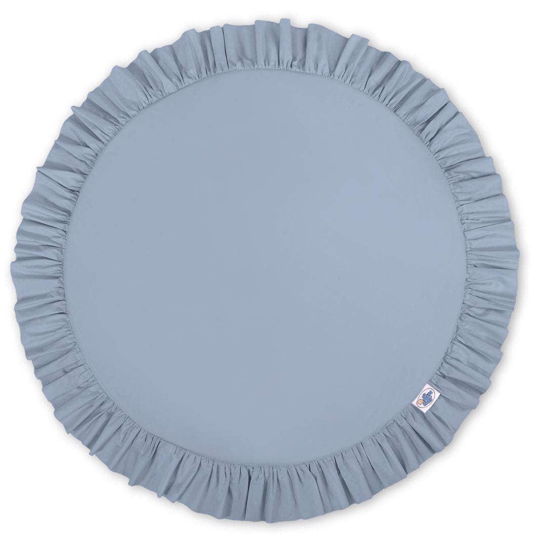 Spielmatte Baby – Runde Krabbelmatte mit Rüschen