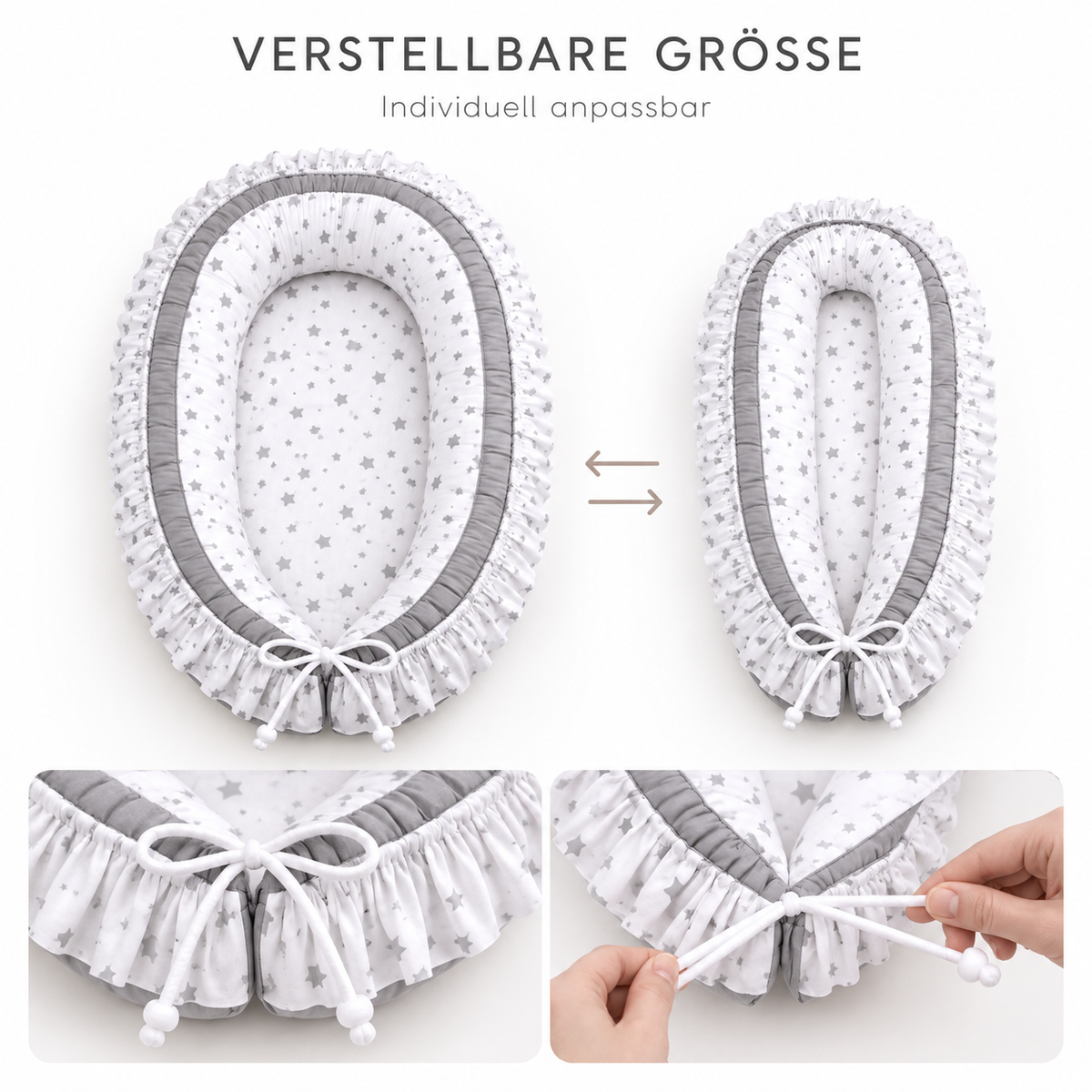 Babynestchen mit Rüschen – Verschiedene Designs