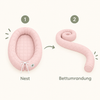 Babynest 2-in-1 – Babynestchen mit Bettschlange