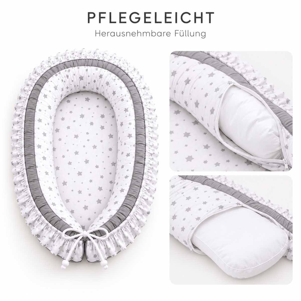 Babynestchen mit Rüschen – Verschiedene Designs