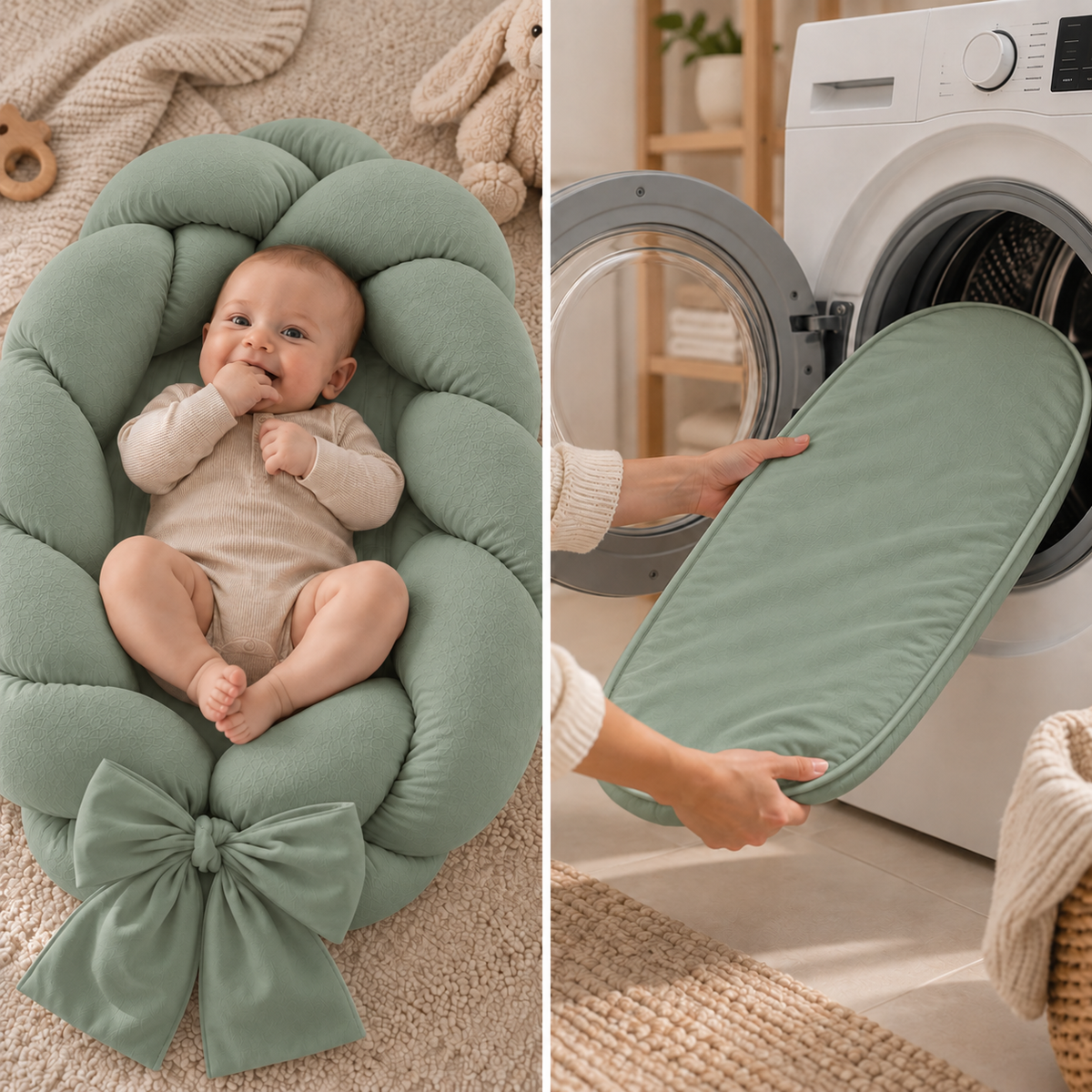 Babynest 2-in-1 – Verschiedene Farben