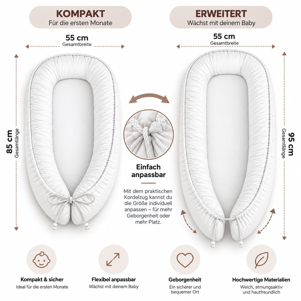 Babynest – Wendbares Babynestchen für Babys