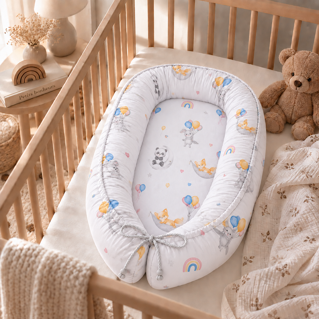 Babynest – Wendbares Babynestchen mit verschiedenen Mustern