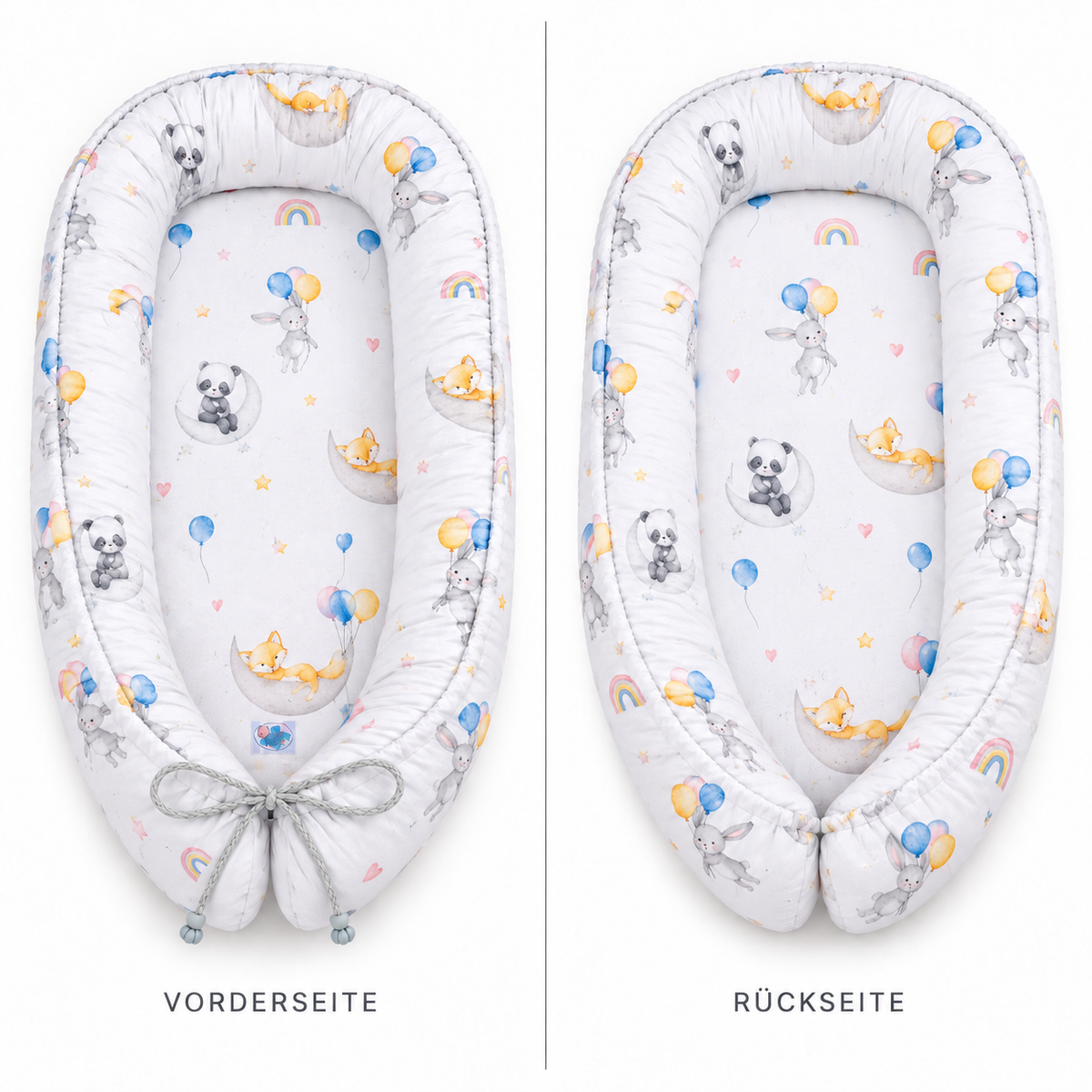 Babynest – Wendbares Babynestchen mit verschiedenen Mustern