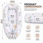 Babynest – Wendbares Babynestchen mit verschiedenen Mustern