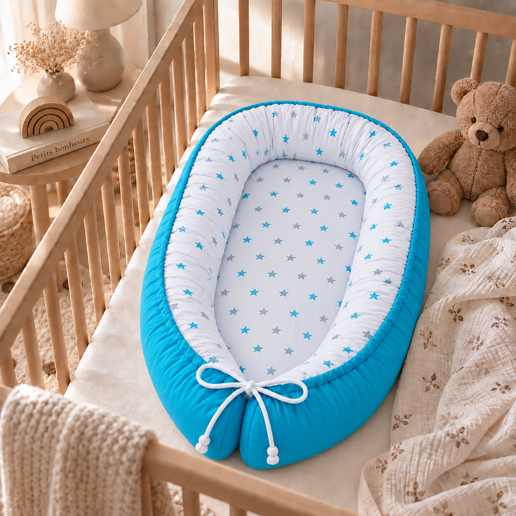 Babynest – Wendbares Babynestchen mit verschiedenen Mustern